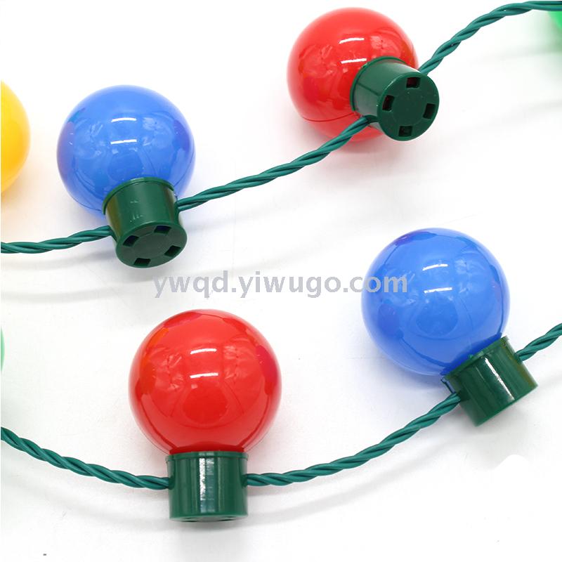 ZD Factory Direct Sales Halloween Christmas Foreign Trade Popular Style LED Light Bulb Necklace Safety Buckle Light Cable
