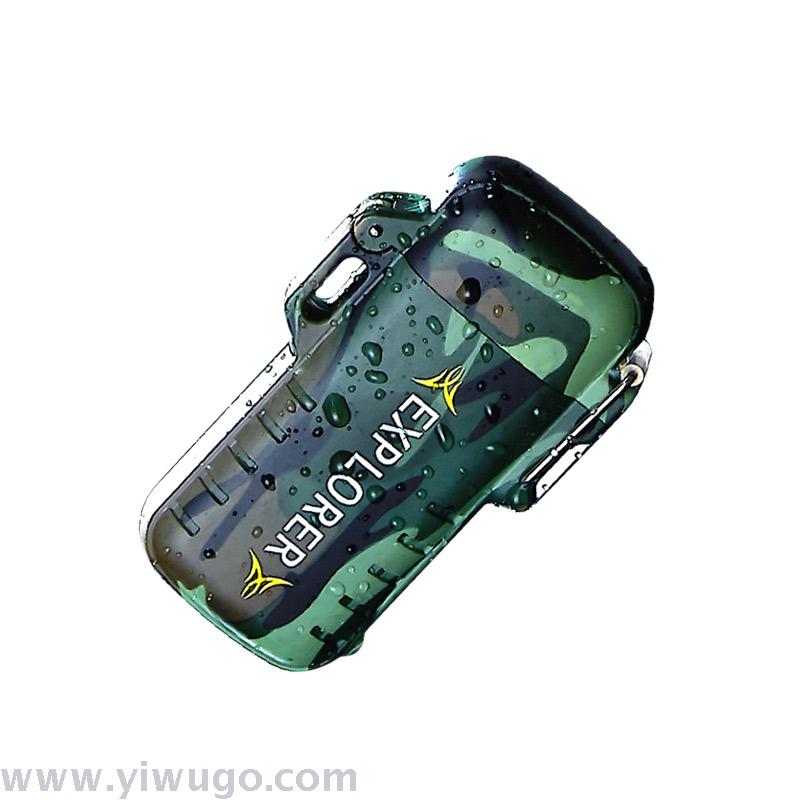 Outdoor portable double ARC charging lighter personalized safety buckle windproof silent cigarette lighter manufacturers Direct