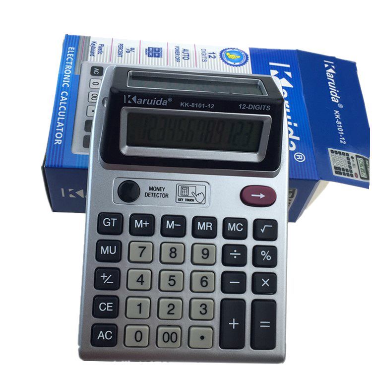 Karuida Kairoda Dual Screen Dual Display with Money Detector Lamp Calculator KK-8101-12