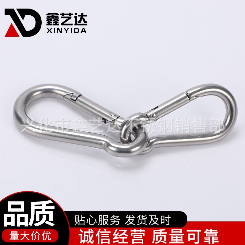 Stainless Steel Spring Hook Climbing Button Carabiner MultiWire Rope Are Connected Safety Buckle Spring Fastener M4M12