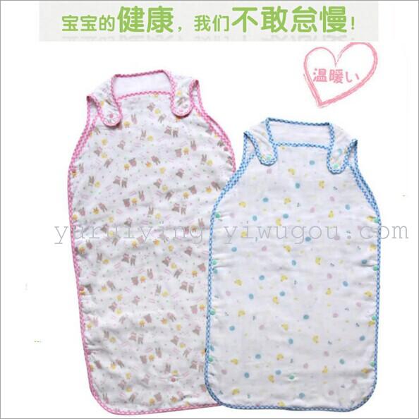 Four layers of cotton gauze bag baby sleeping bag for infant baby is kicking preventing vest