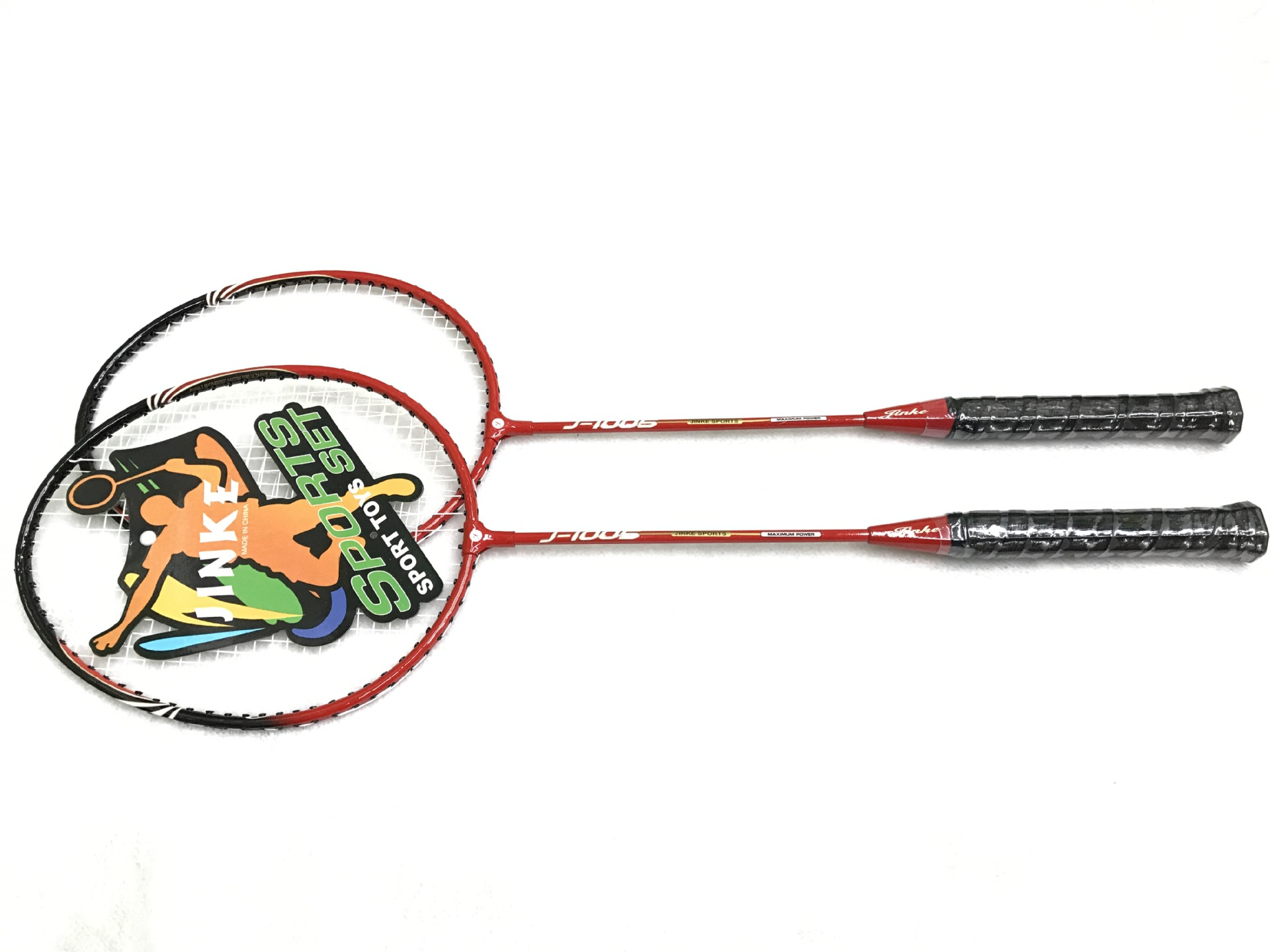 The factory direct selling JINKE-302 badminton rackets 2 pieces to take super light alloy competition training. The factory direct selling JINKE-302 badminton rackets 2 pieces to take super light alloy competition training.