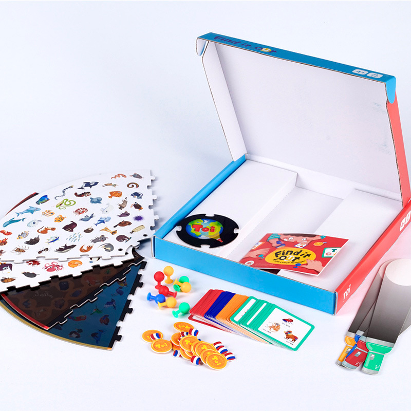 Toi Small Flashlight Treasure Hunting Game Cognitive Card Concentration Training Children&#039;s Early Education Puzzle Interaction Board Games Card