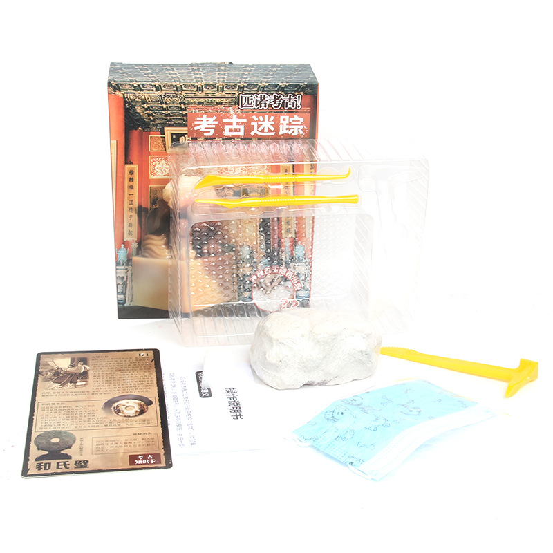 Pinocchio Children&#039;s Mining Toys Treasure Hunting Ancient Jade Fossil Gem Archaeological Blind Box Set Handmade DIY Boys and Girls