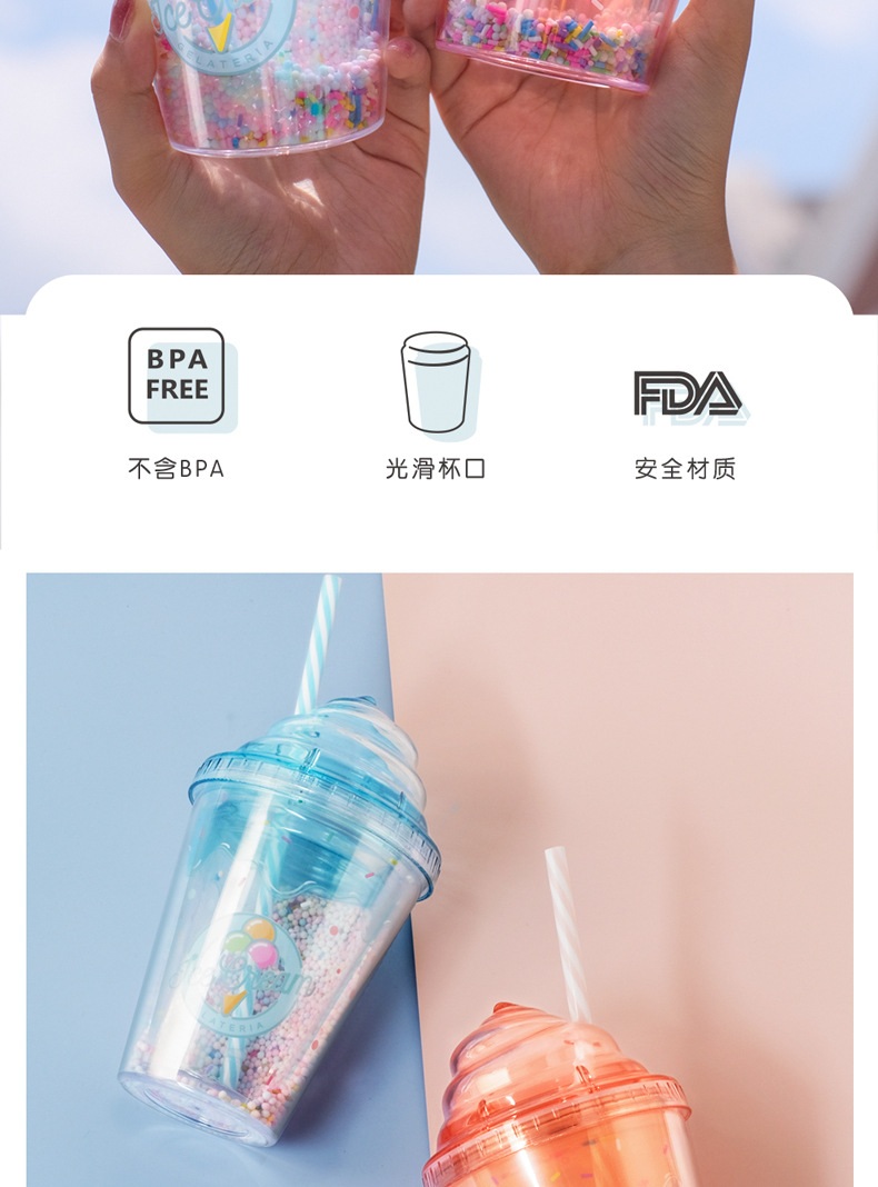 water botterA Cream cap water cup plastic cup lovely children students straw cup gift customized cup children water botterA Cream cap water cup plastic cup lovely children students straw cup gift customized cup children