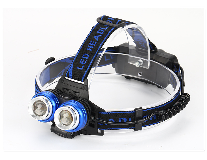 High-Power 2T6 Headlamp Outdoor Led Strong Light Retractable Charging Long Shot Headlamp Blue White Light Hunting Miner's Lamp High-Power 2T6 Headlamp Outdoor Led Strong Light Retractable Charging Long Shot Headlamp Blue White Light Hunting Miner's Lamp