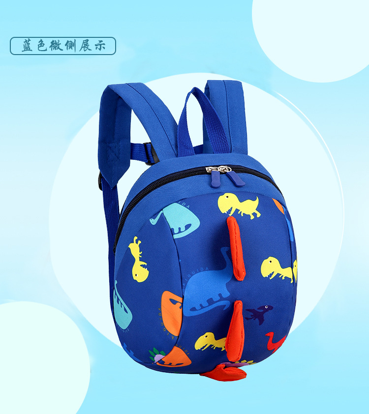 New Anti-Lost Children Backpack Three-Dimensional Dinosaur with Safety Buckle Children's Backpack Kindergarten Children's Schoolbag