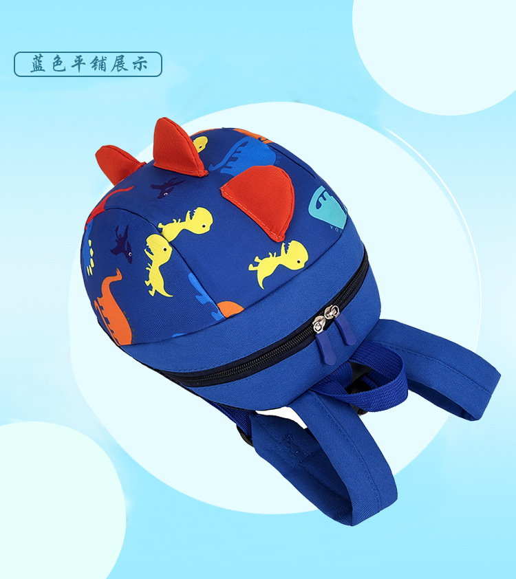 New Anti-Lost Children Backpack Three-Dimensional Dinosaur with Safety Buckle Children's Backpack Kindergarten Children's Schoolbag