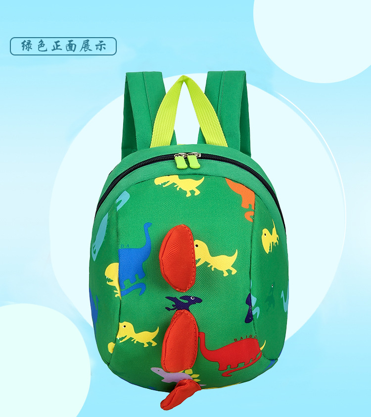 New Anti-Lost Children Backpack Three-Dimensional Dinosaur with Safety Buckle Children's Backpack Kindergarten Children's Schoolbag