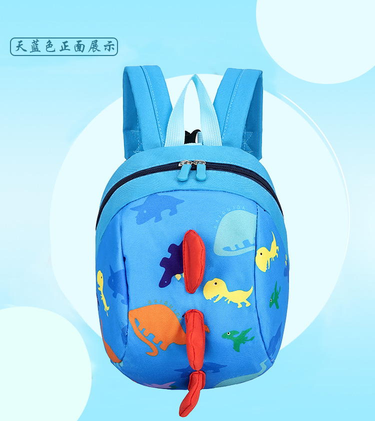 New Anti-Lost Children Backpack Three-Dimensional Dinosaur with Safety Buckle Children's Backpack Kindergarten Children's Schoolbag