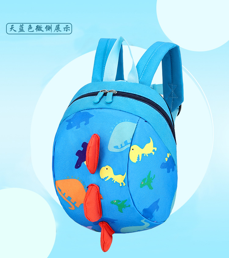 New Anti-Lost Children Backpack Three-Dimensional Dinosaur with Safety Buckle Children's Backpack Kindergarten Children's Schoolbag