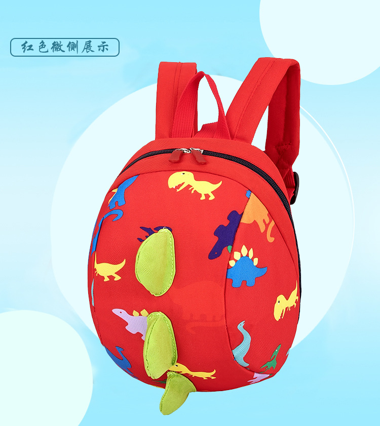 New Anti-Lost Children Backpack Three-Dimensional Dinosaur with Safety Buckle Children's Backpack Kindergarten Children's Schoolbag