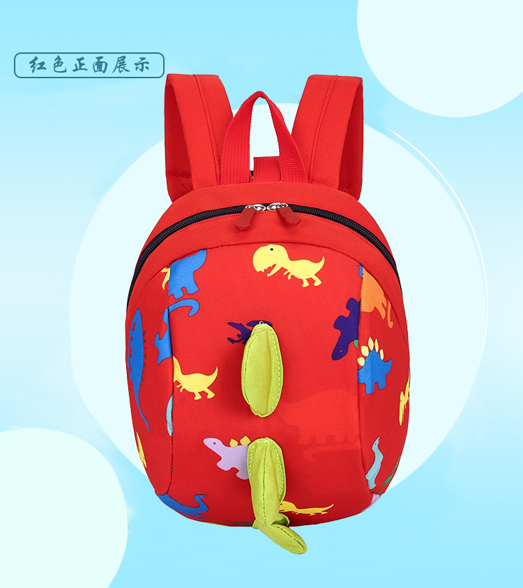 New Anti-Lost Children Backpack Three-Dimensional Dinosaur with Safety Buckle Children's Backpack Kindergarten Children's Schoolbag