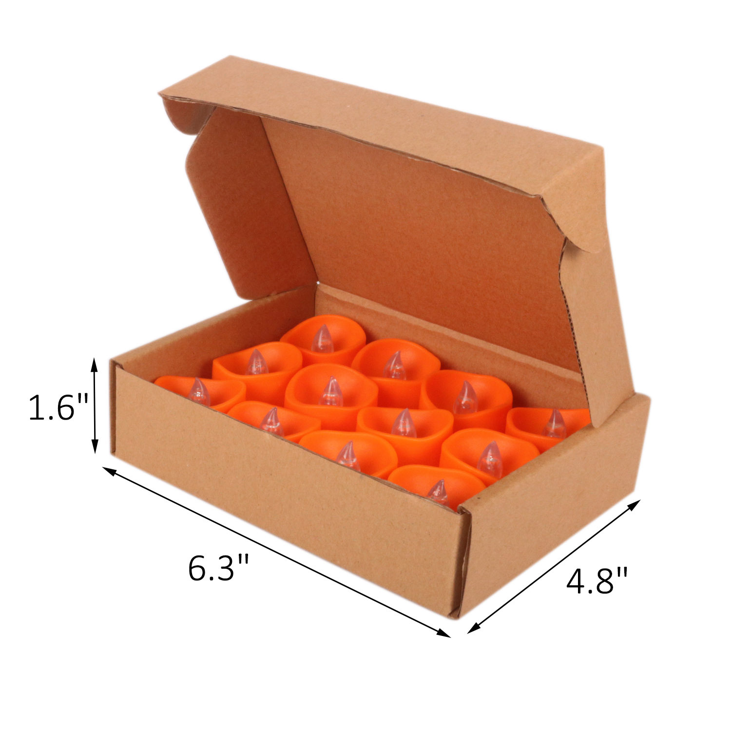 Orange Shell Wave mouth Tea Wax Halloween Candle light