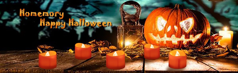 Orange Shell Wave mouth Tea Wax Halloween Candle light Orange Shell Wave mouth Tea Wax Halloween Candle light