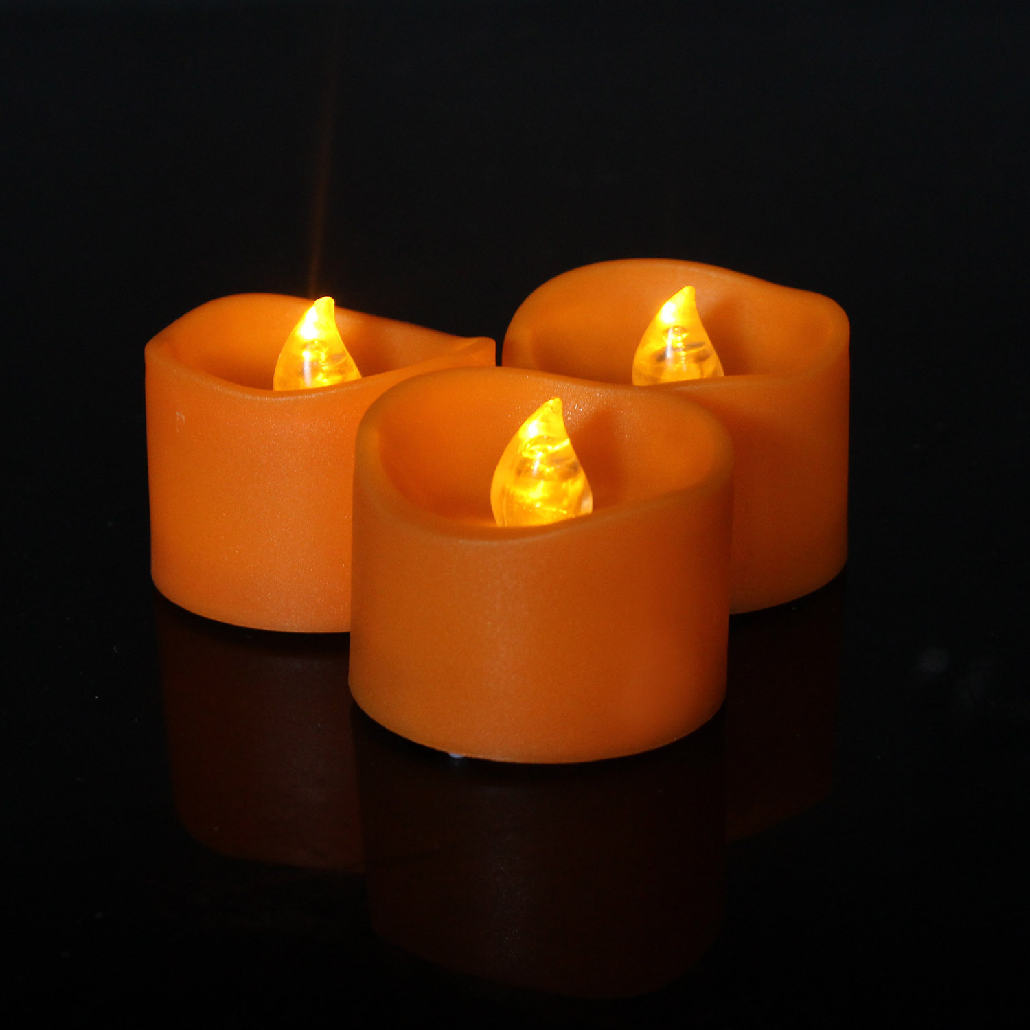 Orange Shell Wave mouth Tea Wax Halloween Candle light Orange Shell Wave mouth Tea Wax Halloween Candle light