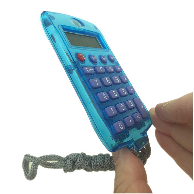 Factory Direct Sales CA-8961 Portable Color Gift Electronic Palm Calculator with Lanyard