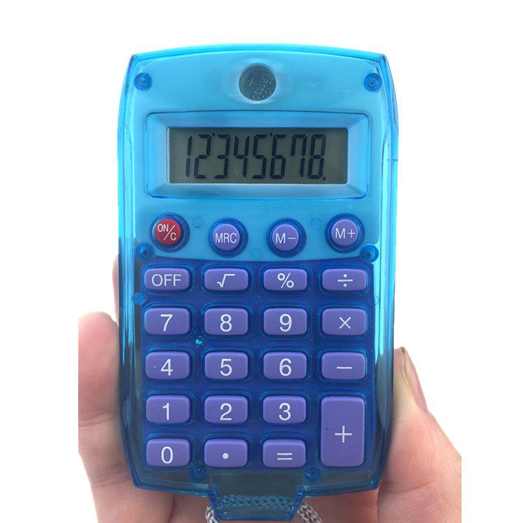 Factory Direct Sales CA-8961 Portable Color Gift Electronic Palm Calculator with Lanyard