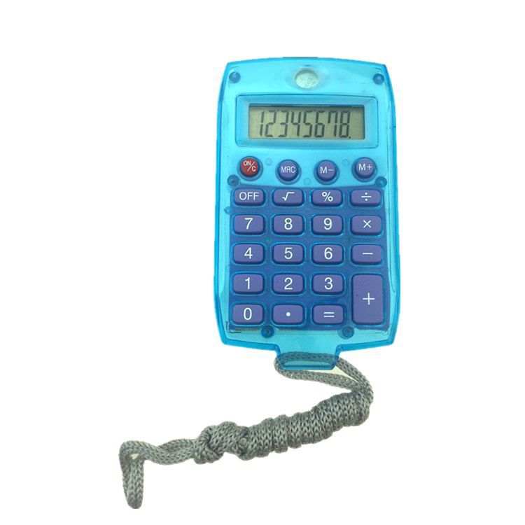 Factory Direct Sales CA-8961 Portable Color Gift Electronic Palm Calculator with Lanyard