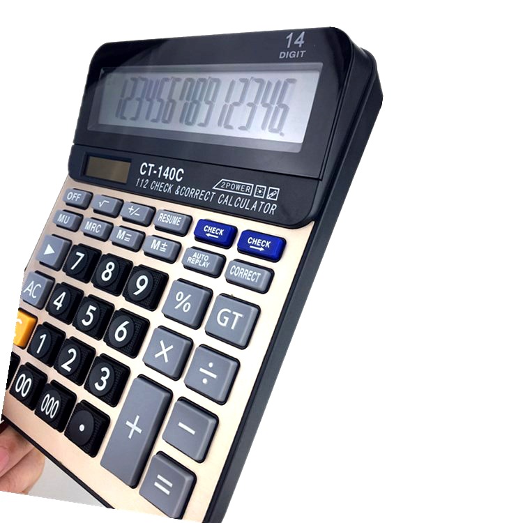 High-End Calculator CT-140c Duplicate Supply Solar Belt Battery Office Calculator