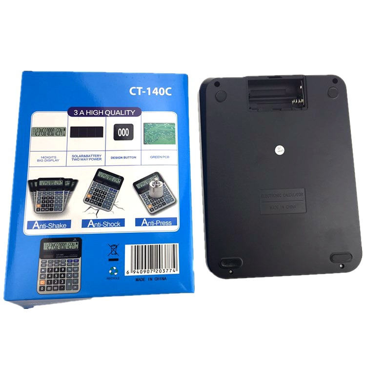 High-End Calculator CT-140c Duplicate Supply Solar Belt Battery Office Calculator