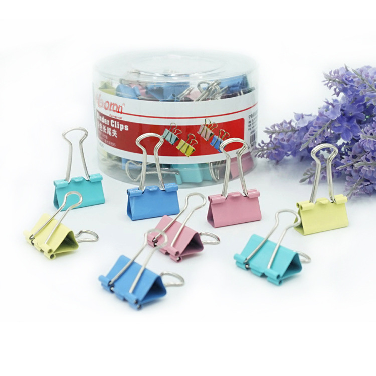 Inventory Clearance 19mm Color Long Tail Clip High Quality Ticket Clips 25mm Student Test Paper Clip Files Binder Clip