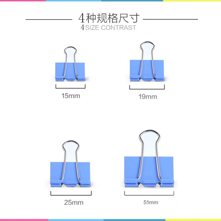 Inventory Processing Color Barrel Long Tail Clip 51mm Fishtail Clamp Test Paper Clip Folder Ticket Holder