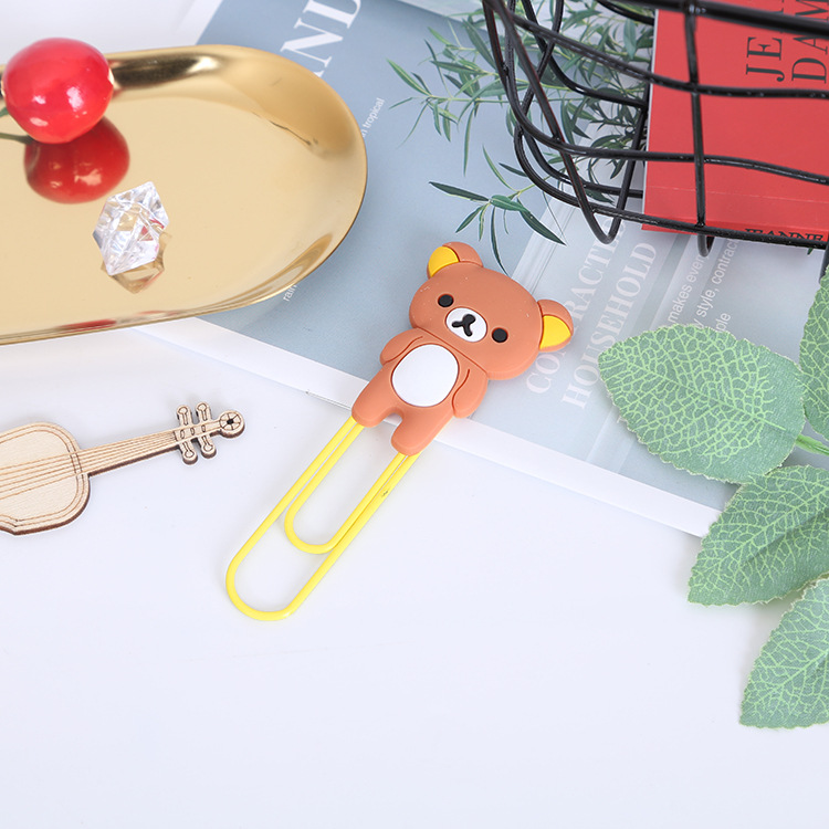 Large Paper Clip Bookmark Culture Study Stationery Cartoon Soft Glue Currently Available PVC Bookmark Customization Large Paper Clip Bookmark Culture Study Stationery Cartoon Soft Glue Currently Available PVC Bookmark Customization