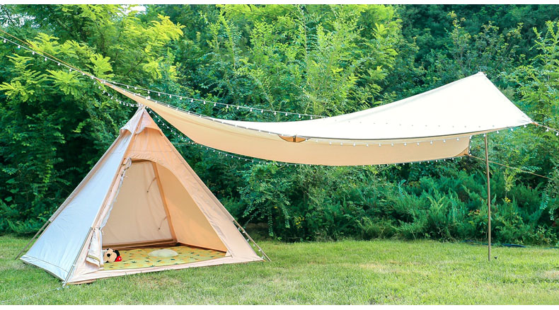Landwolf Outdoor Indian Cotton-Cloth Tents 3-4 People Camping Pyramid Canopy Spire Camping Technology Cotton Tent Landwolf Outdoor Indian Cotton-Cloth Tents 3-4 People Camping Pyramid Canopy Spire Camping Technology Cotton Tent