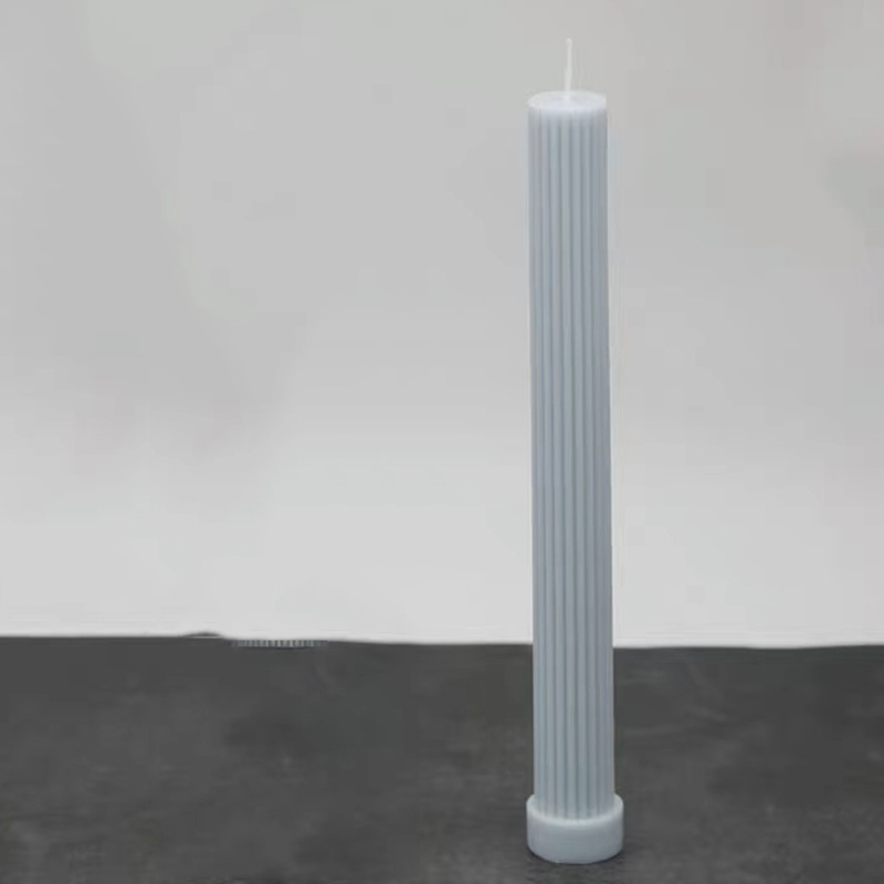 Candy Color Solid Color Aromatherapy Candle Romantic Long Brush Holder Soy Wax Banquet Candlelight Dinner Decoration