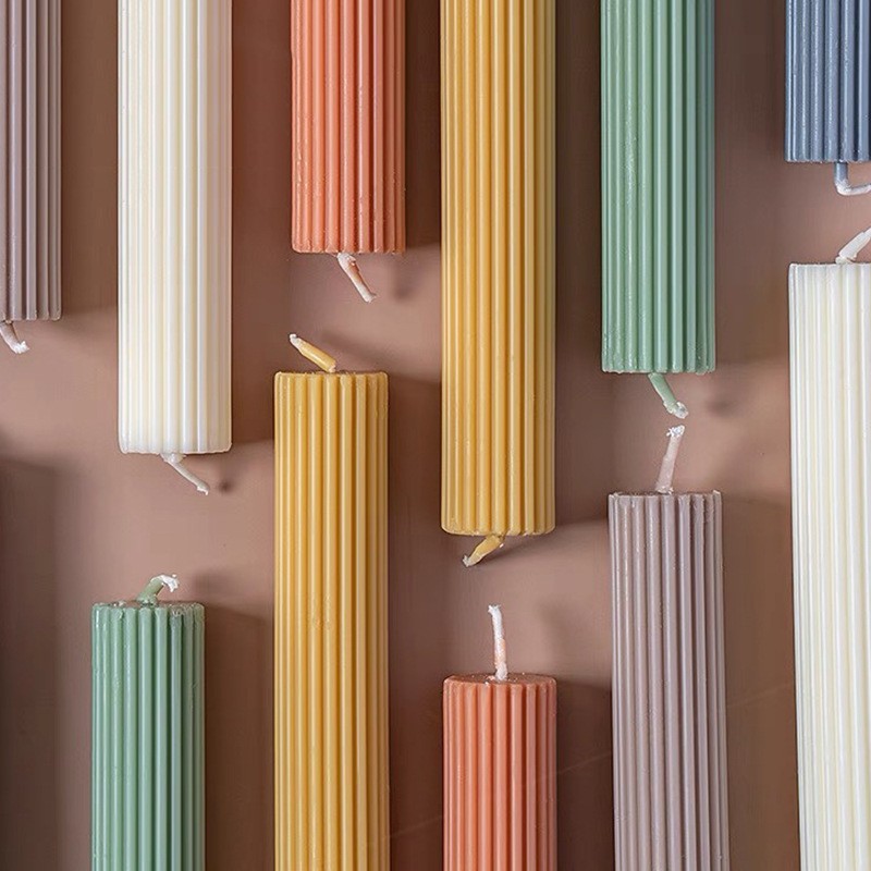 Candy Color Solid Color Aromatherapy Candle Romantic Long Brush Holder Soy Wax Banquet Candlelight Dinner Decoration Candy Color Solid Color Aromatherapy Candle Romantic Long Brush Holder Soy Wax Banquet Candlelight Dinner Decoration