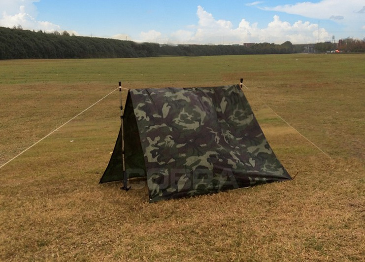 Amazon Hot Selling PVC Camouflage Multifunction Poncho Camouflage Raincoat Can Also Be Used as Floor Mat Canopy