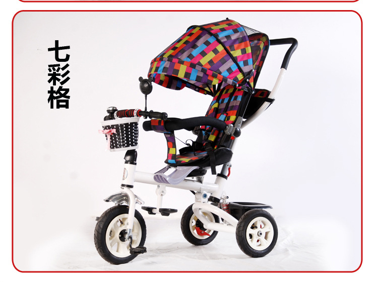 Factory Direct Sales Children's Three-Wheeled Trolley Baby Child Bicycle with Umbrella Canopy Rear Storage Basket Children's Toy Car Factory Direct Sales Children's Three-Wheeled Trolley Baby Child Bicycle with Umbrella Canopy Rear Storage Basket Children's Toy Car