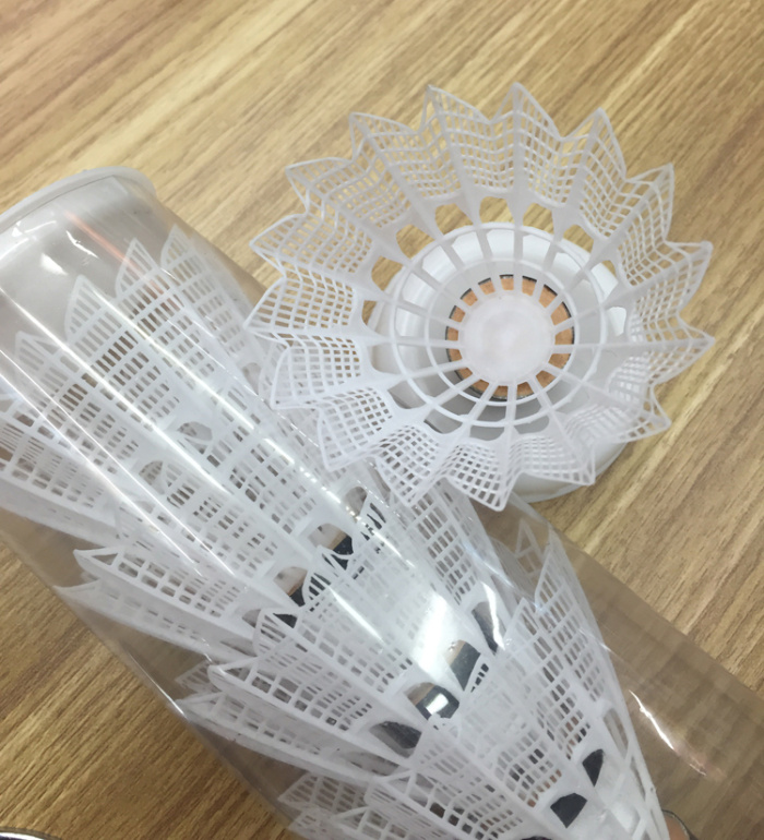 Imitation nylon plastic badminton double layer cork ball head white yellow optional 12 Imitation nylon plastic badminton double layer cork ball head white yellow optional 12