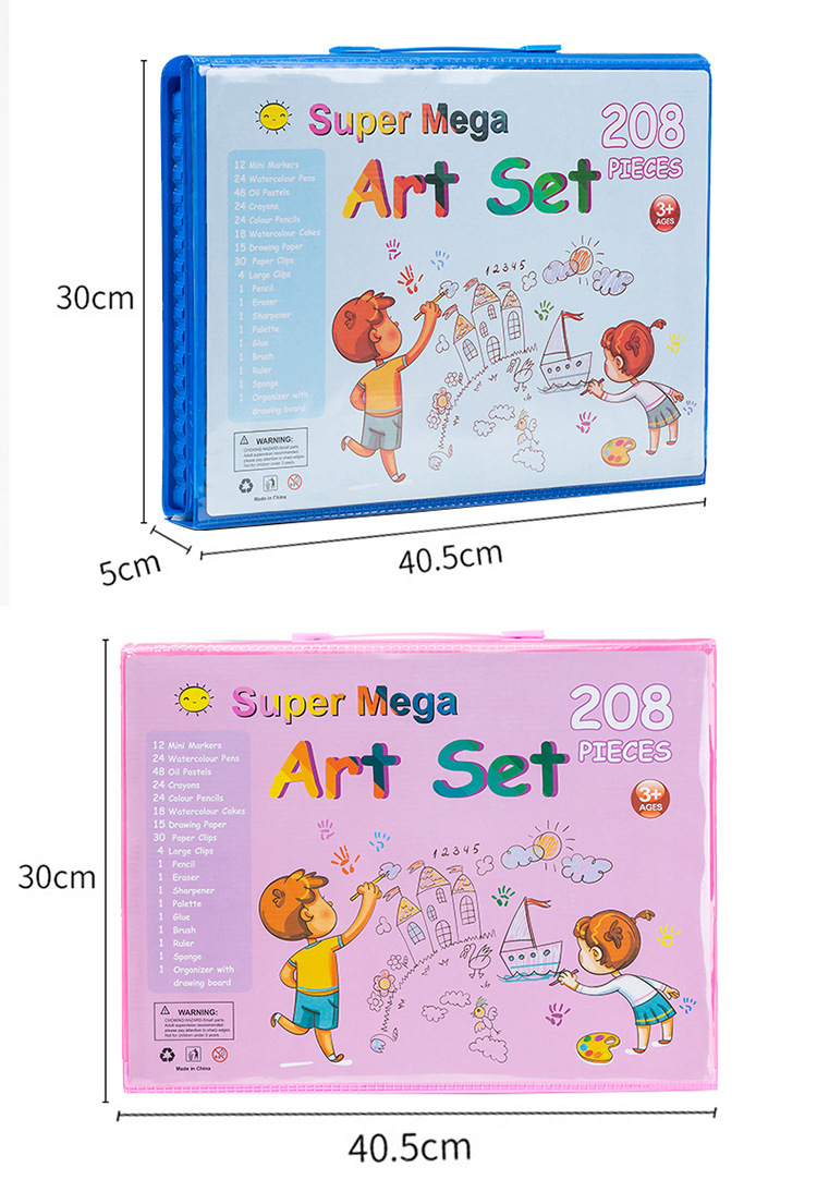 Hot 208-Piece Children's Painting Set Watercolor Pen Art Supplies Oil Painting Stick Stationery with Easel Board Wax Brush Hot 208-Piece Children's Painting Set Watercolor Pen Art Supplies Oil Painting Stick Stationery with Easel Board Wax Brush