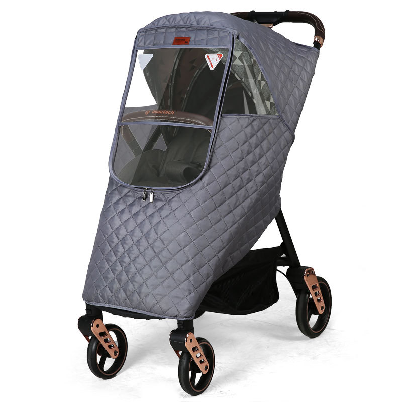 Baby Stroller Rain Cover Baby Windproof Rain Cover Universal Children Baby Walking Tool Shelter from Rain Fan Housing Sunshade Canopy