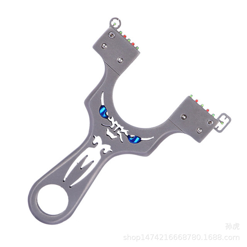 New Large Support Double Wire Monster Slingshot Outdoor Flat Rubber Band TieFree Fast Pressure Stainless Steel Slingshot
