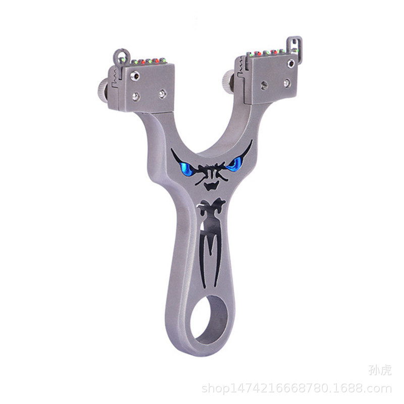 New Large Support Double Wire Monster Slingshot Outdoor Flat Rubber Band TieFree Fast Pressure Stainless Steel Slingshot