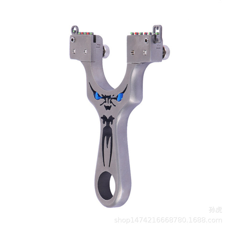 New Large Support Double Wire Monster Slingshot Outdoor Flat Rubber Band TieFree Fast Pressure Stainless Steel Slingshot