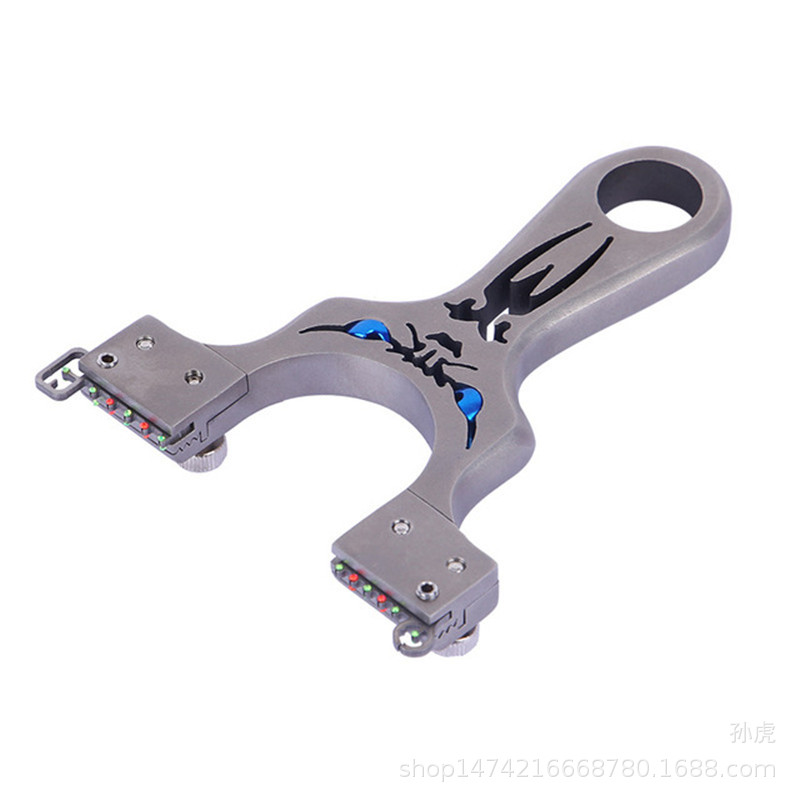 New Large Support Double Wire Monster Slingshot Outdoor Flat Rubber Band TieFree Fast Pressure Stainless Steel Slingshot