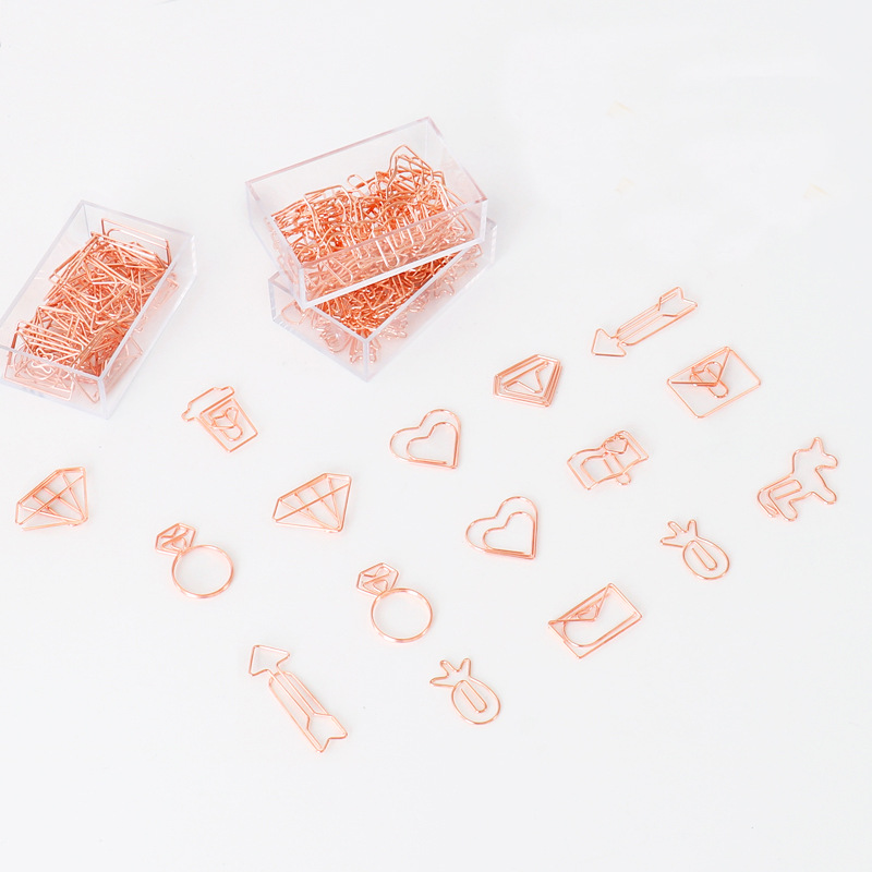 European Rabbit Rose Gold Shape Clip Cute Bookmarks Decorative Creative Paper Clip Paper Clip Manufacturer