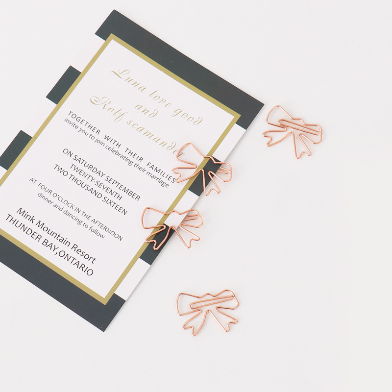 European Rabbit Rose Gold Shape Clip Cute Bookmarks Decorative Creative Paper Clip Paper Clip Manufacturer