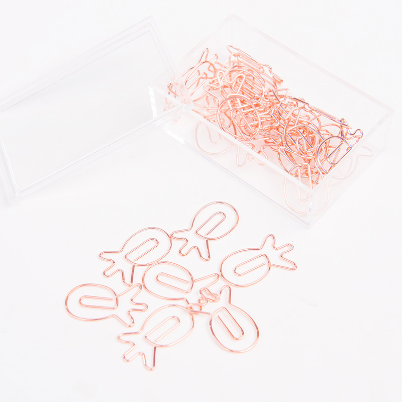 European Rabbit Rose Gold Shape Clip Cute Bookmarks Decorative Creative Paper Clip Paper Clip Manufacturer
