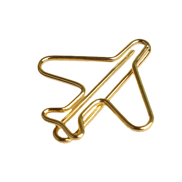 Spot Recommended Airline Creative Gift Aircraft Shape Paper Clip Color Paper Clip Shaped Paper Clips