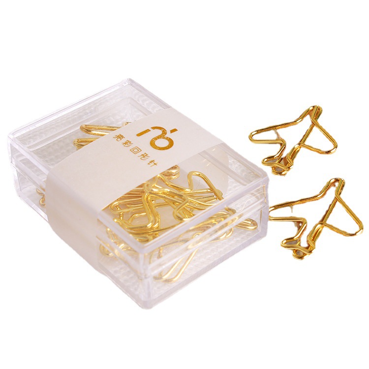 Spot Recommended Airline Creative Gift Aircraft Shape Paper Clip Color Paper Clip Shaped Paper Clips
