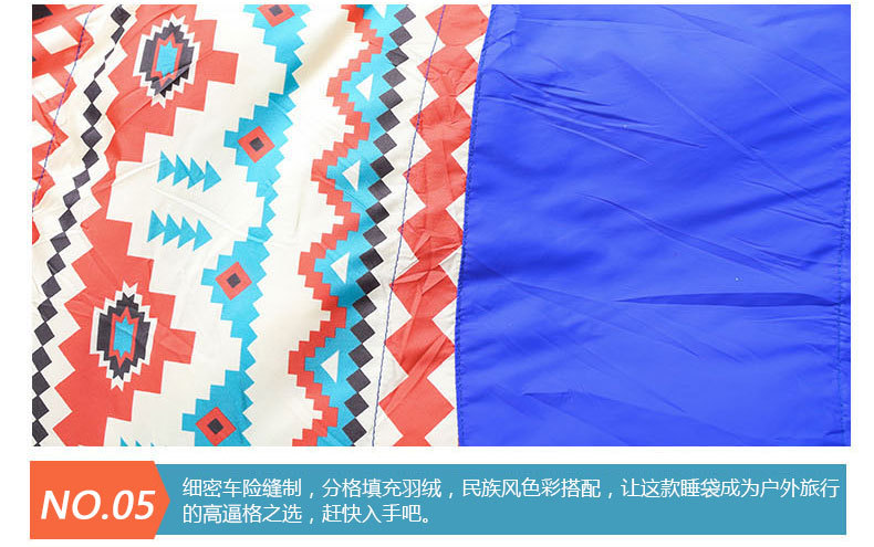 Folk style outdoor adult winter single down sleeping bag can be spliced -30 thick warm down sleeping bags