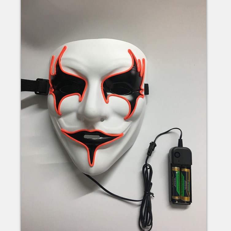 Halloween Glow mask PVC hand-painted bird's eye Ball V for vendetta mask flashing a cloud from the earth Halloween Glow mask PVC hand-painted bird's eye Ball V for vendetta mask flashing a cloud from the earth