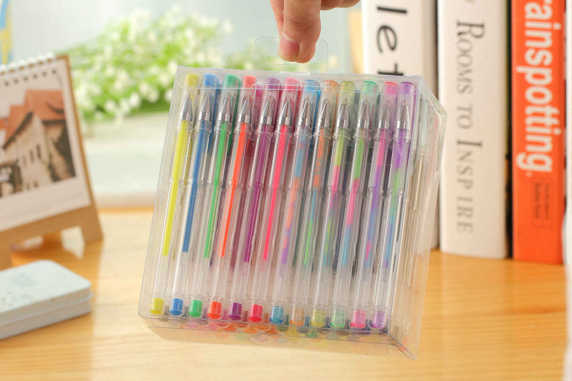 Spot Factory Direct Sales 60 Color Gel Pen Set Pen Set Fluorescent Pen Flash Pen Metallic Pen Set