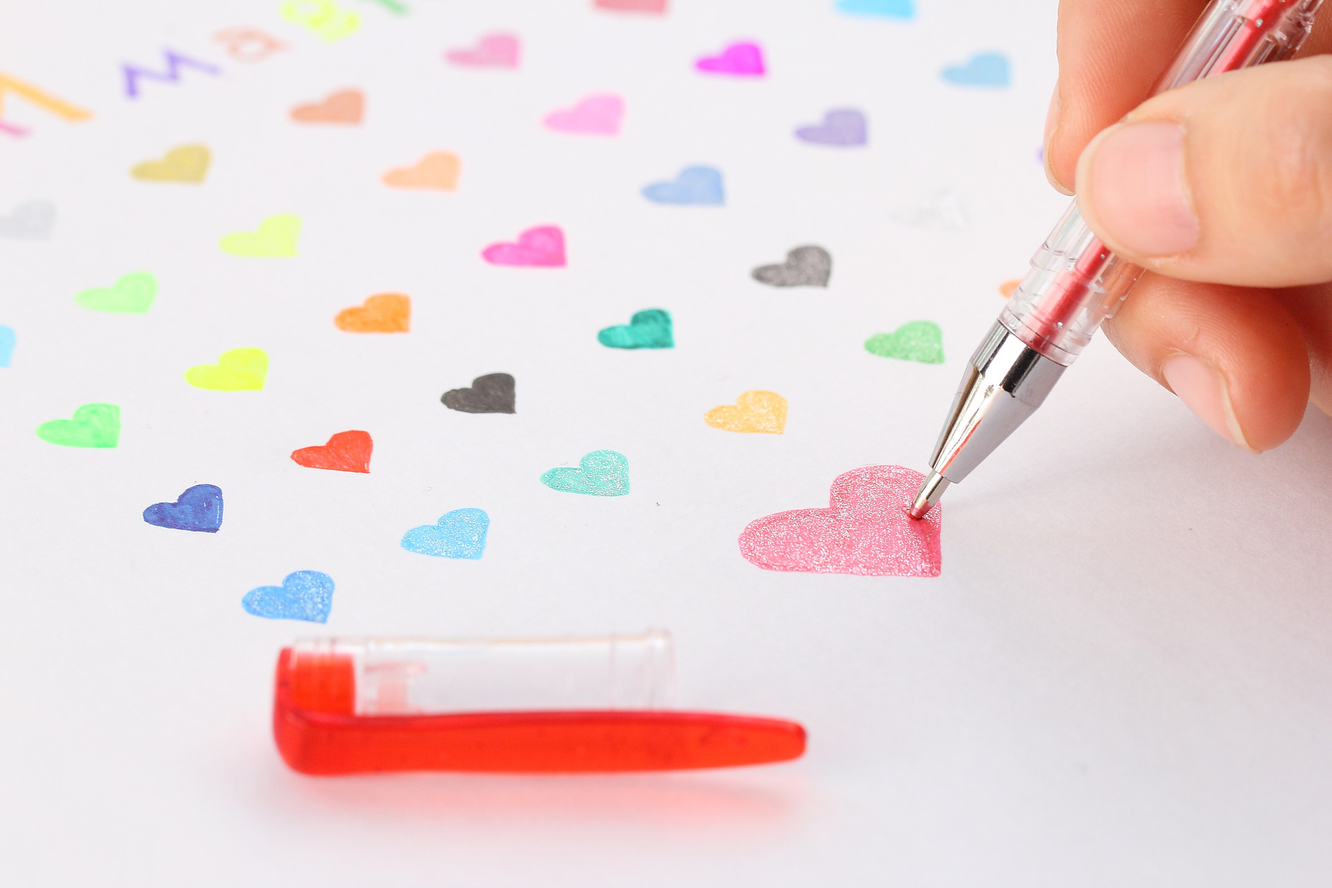 Spot Factory Direct Sales 60 Color Gel Pen Set Pen Set Fluorescent Pen Flash Pen Metallic Pen Set