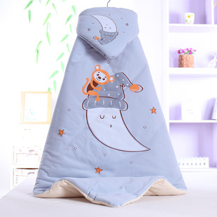 2021 Autumn and Winter Thickening Children Sleeping Bag Combed Cotton Baby Split Leg Sleeping Bag Cartoon Pure Cotton Baby Sleeping Bag Removable Sleeve